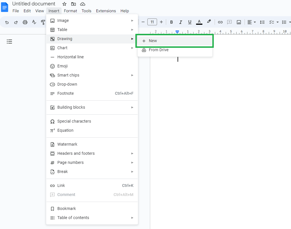 Comment ajouter une bordure dans Google Docs