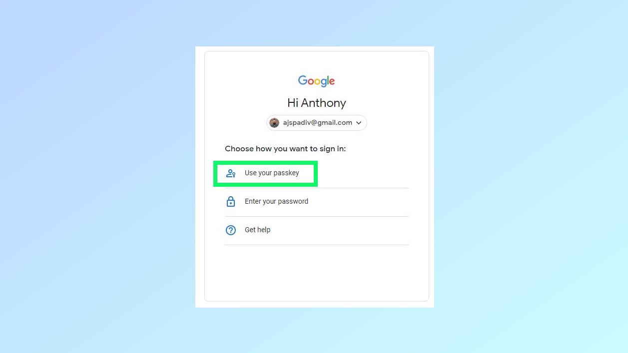 Comment utiliser les clés d'accès avec votre compte Google