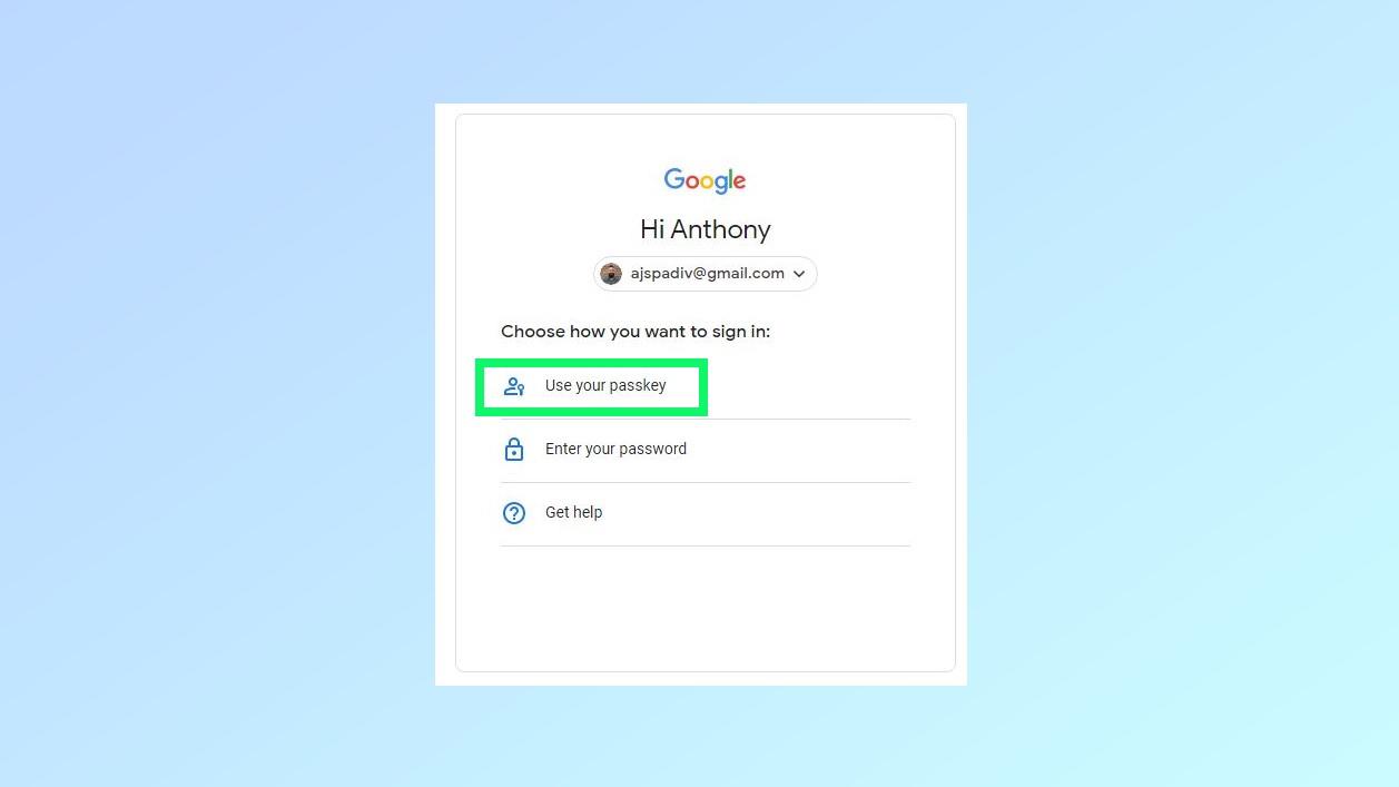 Cómo usar claves de acceso con su cuenta de Google