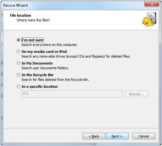 Recuva File Recovery Utility