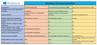 Các nhánh dịch vụ của Windows 10