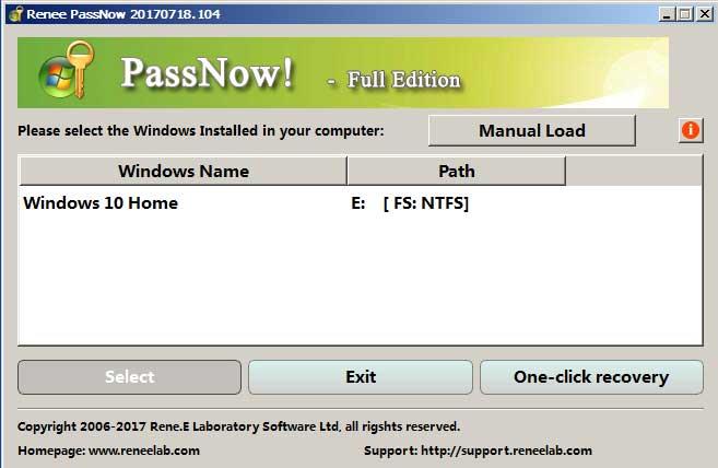 Renee PassNow Password Reset Boot Disk