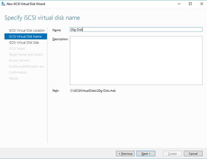 Tạo Máy chủ lưu trữ iSCSI Windows và Đính kèm Máy khách iSCSI