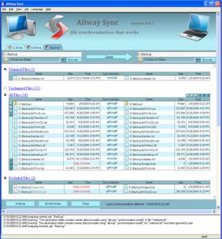 Phần mềm sao lưu và đồng bộ hóa tệp Allway Sync