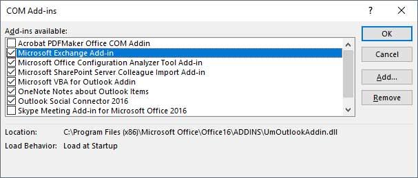 Tắt Microsoft Outlook Add-in