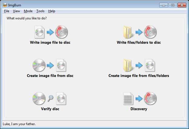 Phần mềm ghi ImgBurn CD \ DVD