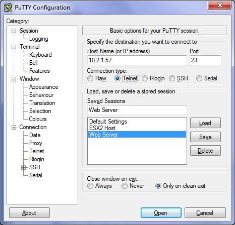 PuTTY Telnet và SSH Client