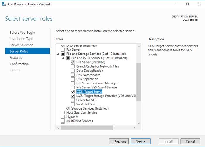 Tạo Máy chủ lưu trữ iSCSI Windows và Đính kèm Máy khách iSCSI