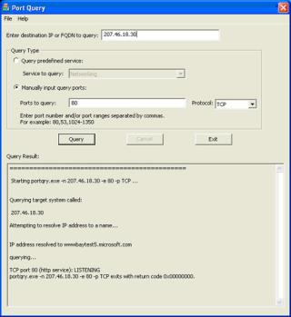 Sử dụng Microsoft PortQryUI (Truy vấn cổng) để kiểm tra các cổng đang mở