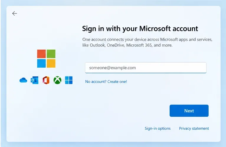Windows 12のセットアップ時にMicrosoftアカウントの要件を回避する方法：2026年でも通用する方法
