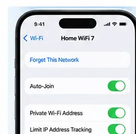 iPhoneのネットワークごとのWi-Fi設定のAI生成イラスト